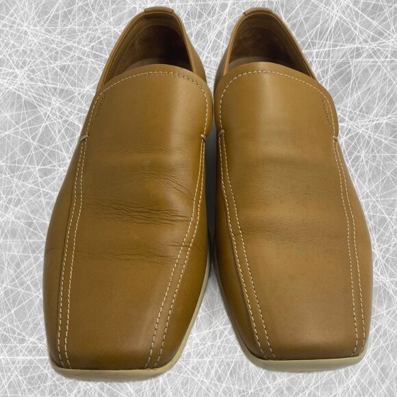 Authentic Vintage Prada light Brown Leather Loafers - Mens Size 8.5 - Picture 5 of 9